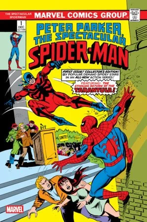 PETER PARKER, SPECTACULAR SPIDER-MAN #1 FACSIMILE EDITION PROMO POSTER