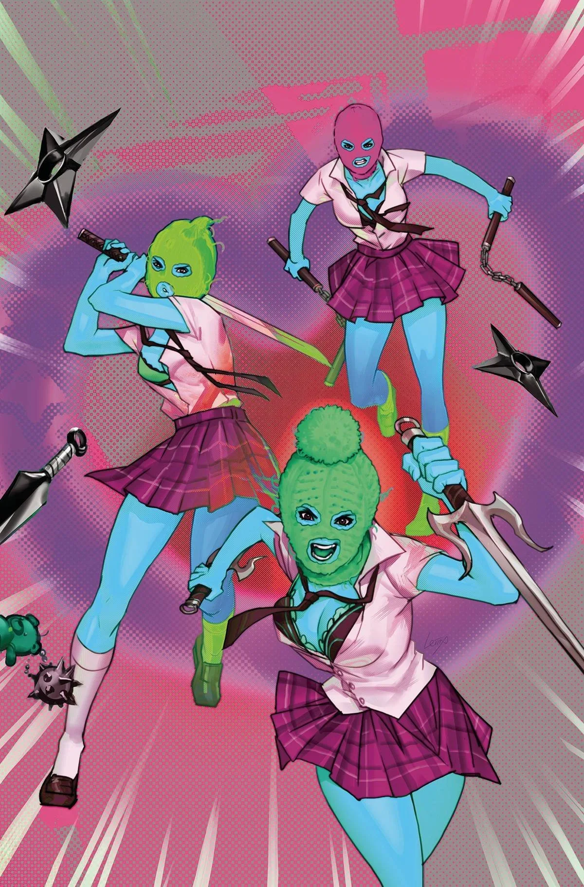 NINJETTES #1 CVR R 7 COPY FOC INCV LEIRIX ULTRAVIOLET VIRGIN