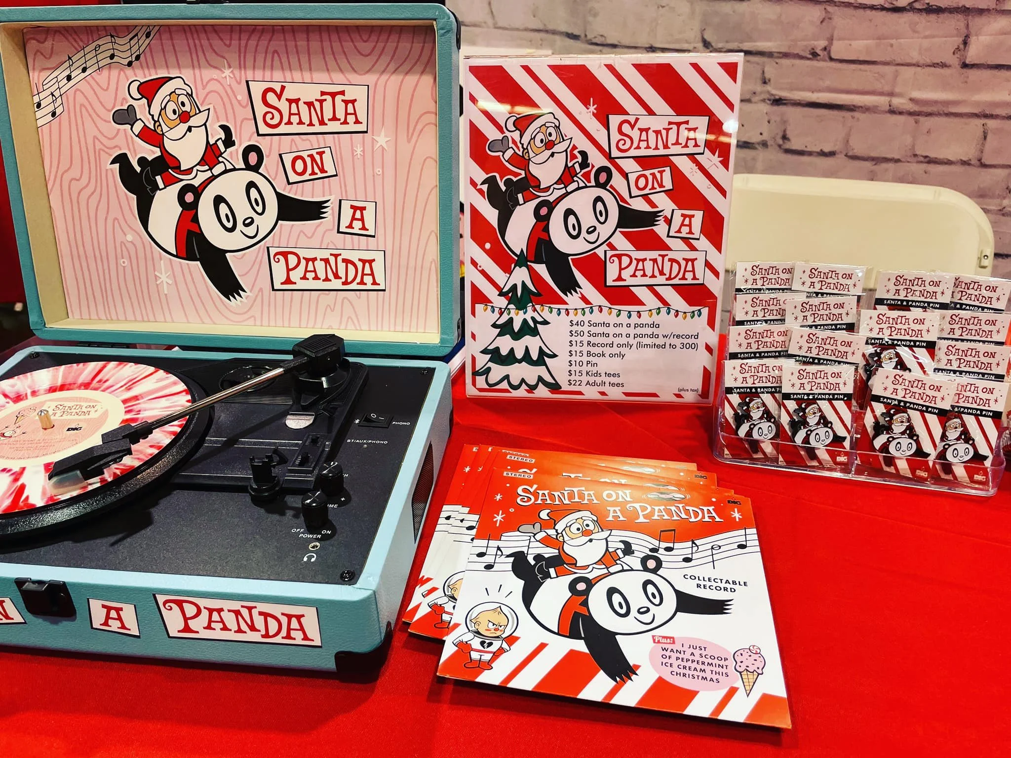 Santa on a Panda - 45rpm Vinyl Record