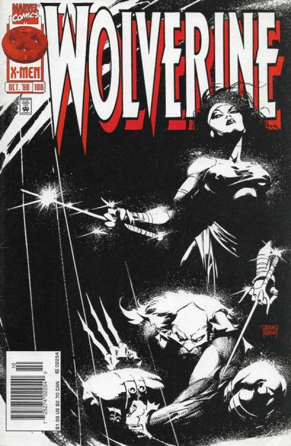 Wolverine #106 Newsstand Edition - Epic Journey with Elektra
