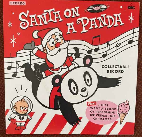 Santa on a Panda - 45rpm Vinyl Record