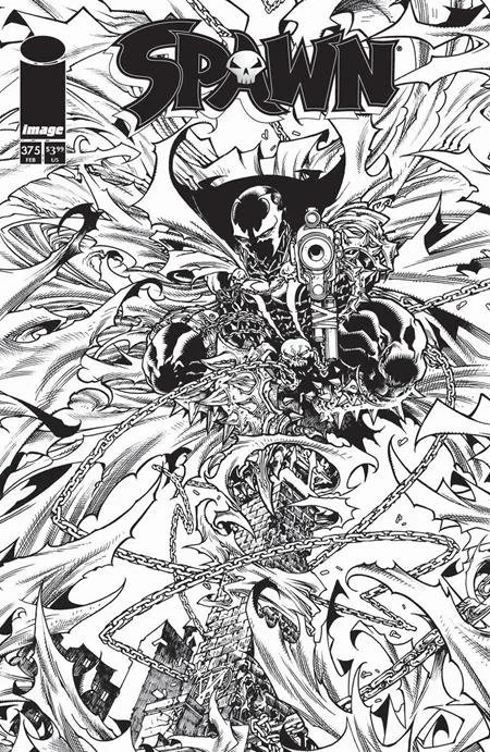 SPAWN #375 B&W Harvey Tolibao Variant Cover