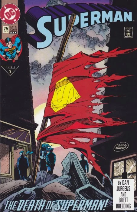 Superman #75 (1993) – 3rd Print, Newsstand Edition (Unbagged)