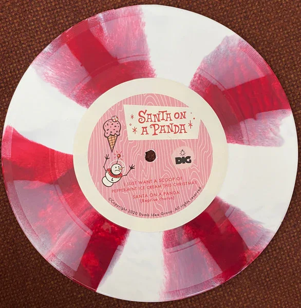 Santa on a Panda - 45rpm Vinyl Record