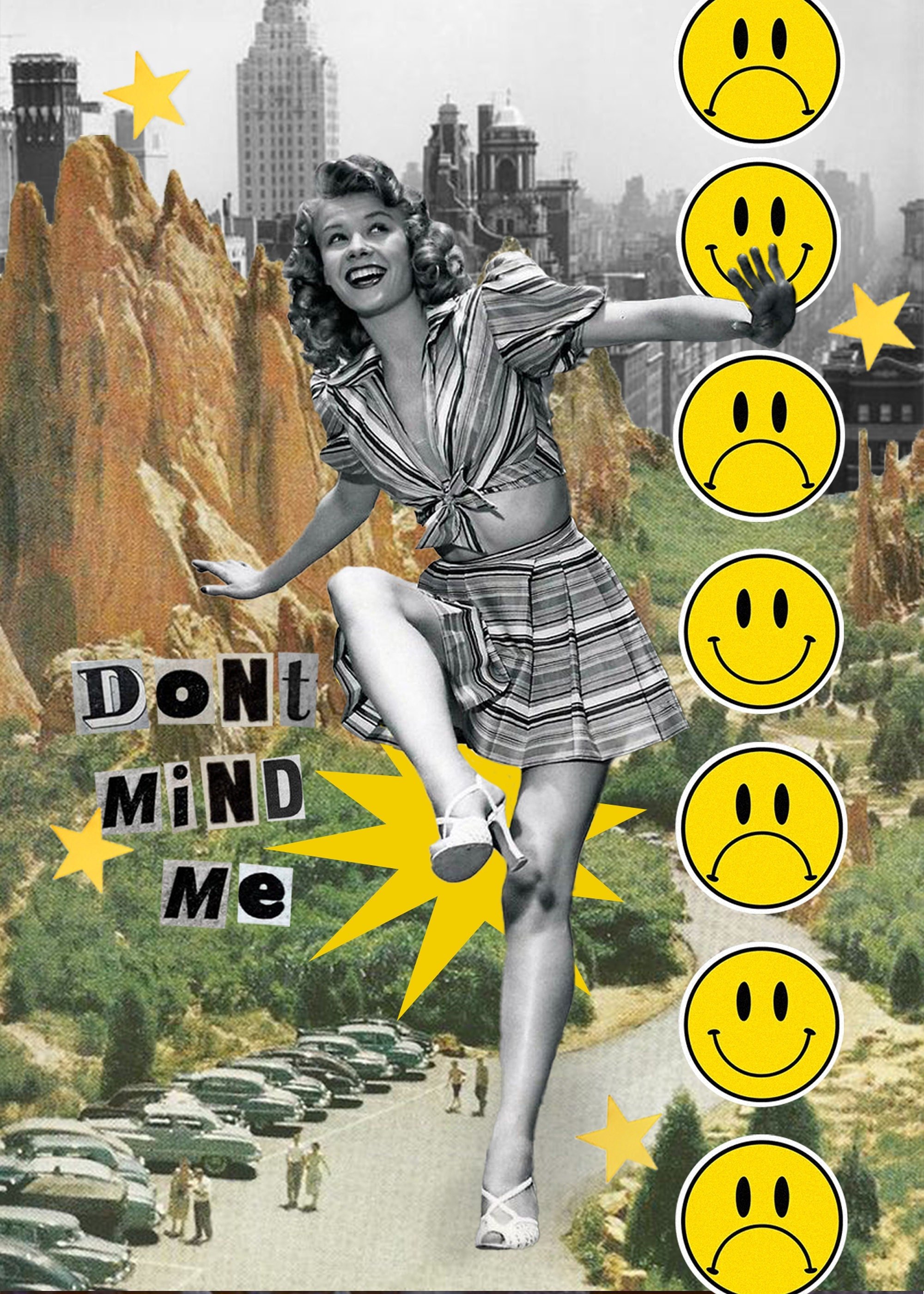 Don't Mind Me - 5x7 Collage print