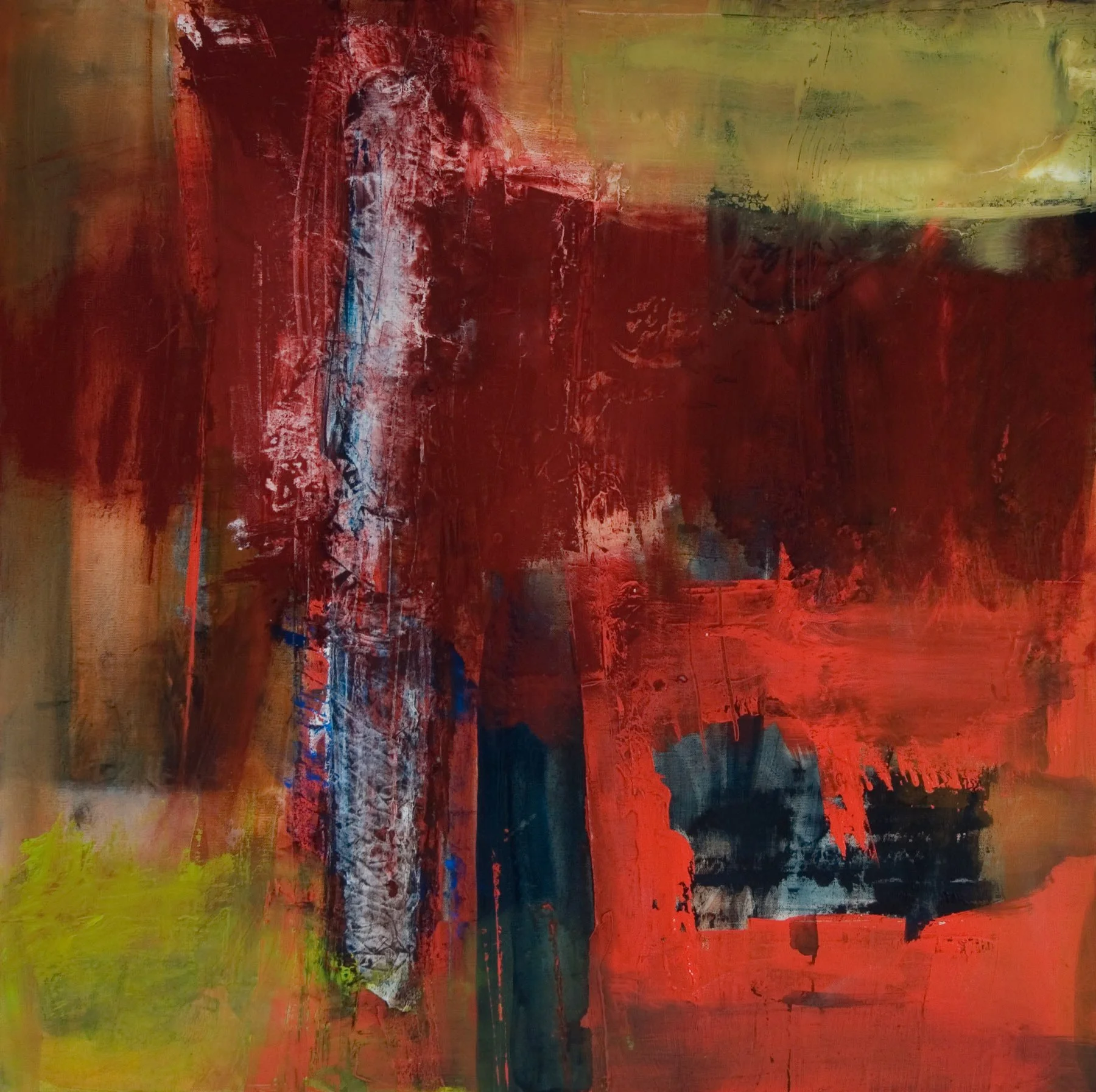 Square Route of River, Oil on Canvas, 36"x36"