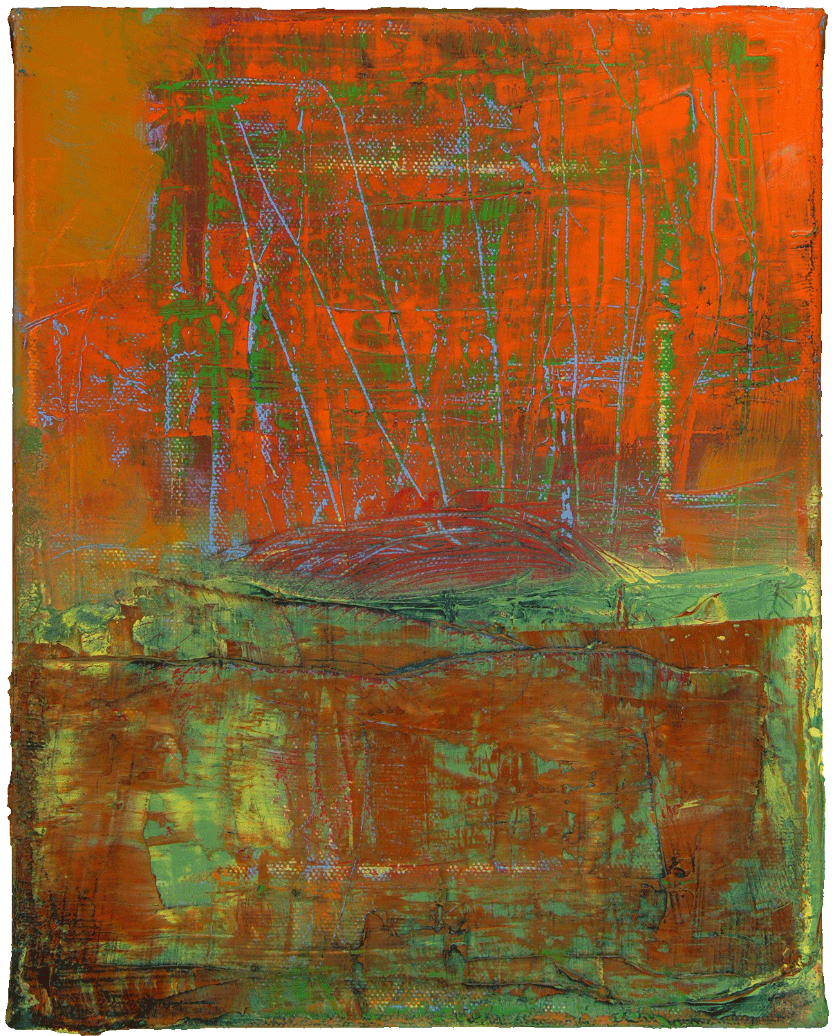 Half and Half, Oil and Wax on Canvas, 10"x8"