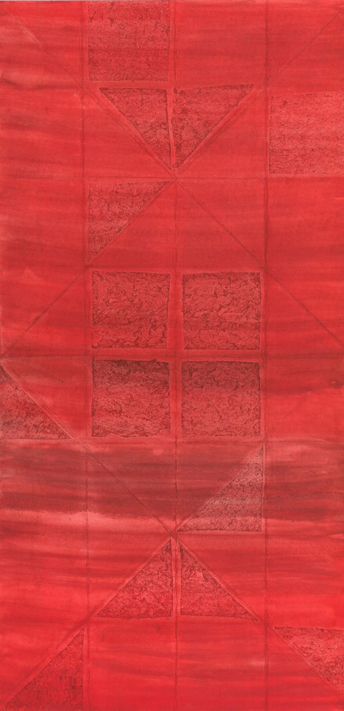 Plus, X and Square, Watercolor on Paper,	41¹⁵⁄₁₆”X21½“