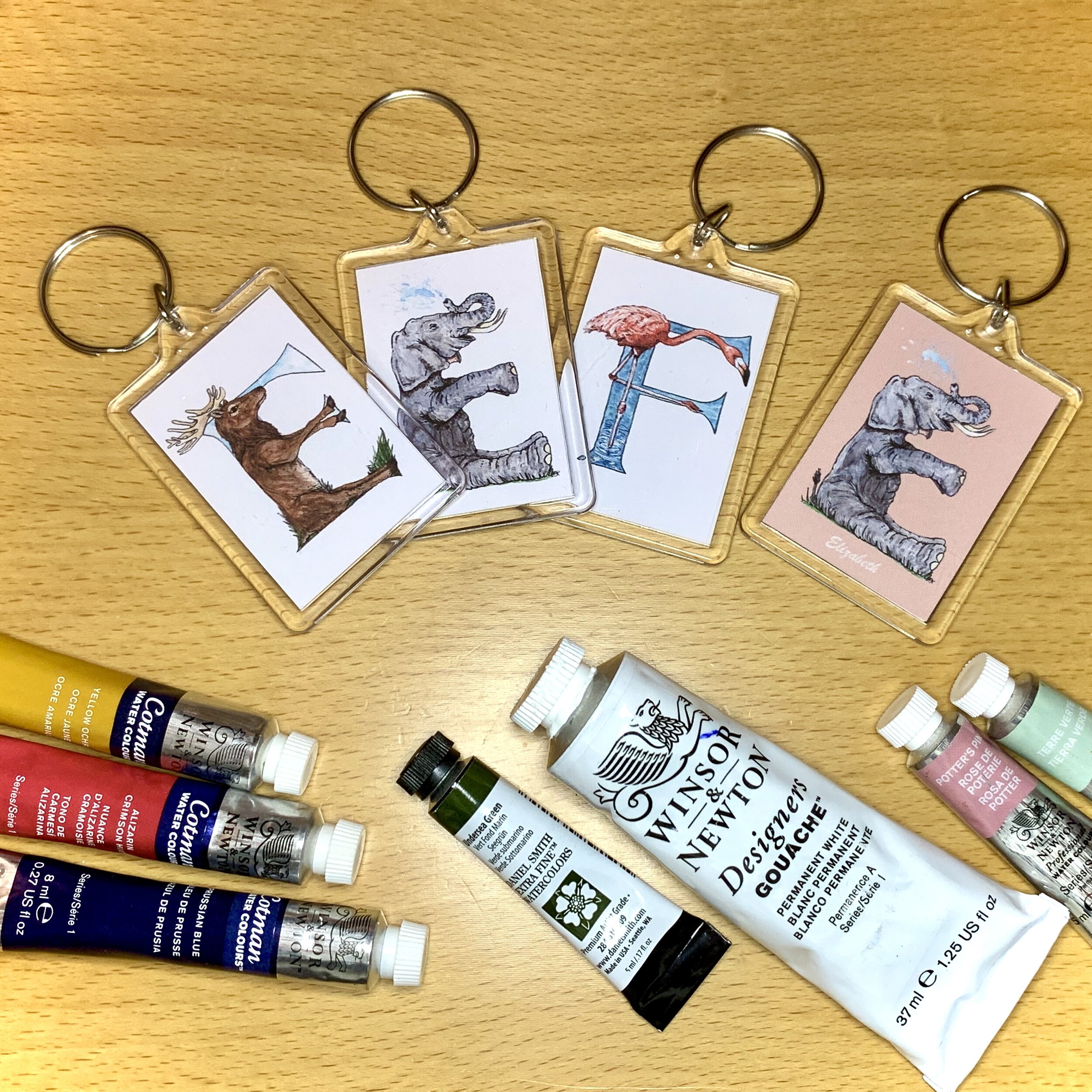 Nappy / School bag markers or a lovely key ring