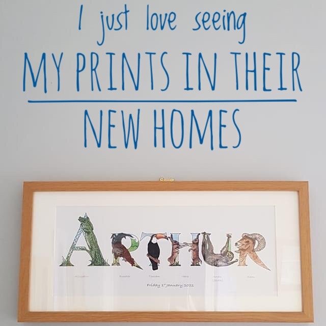 Arthur - Letter box Framed print 23 x 50cm
