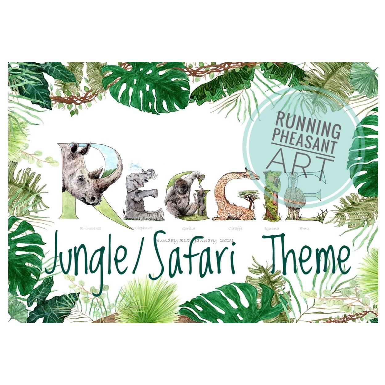 Reggie - Jungle theme boarder