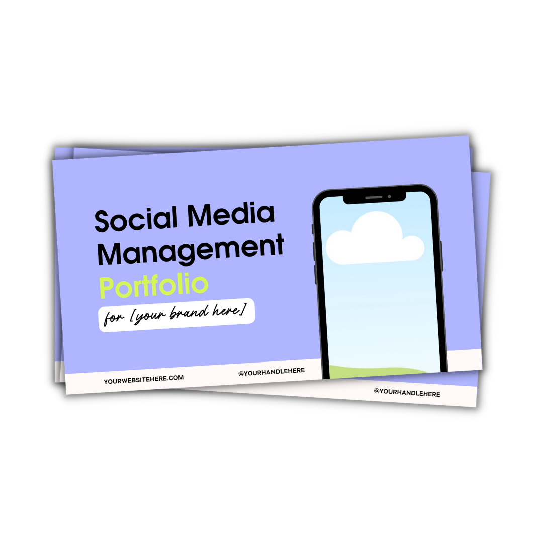 Social Media Manager Portfolio Template — Social Savvy