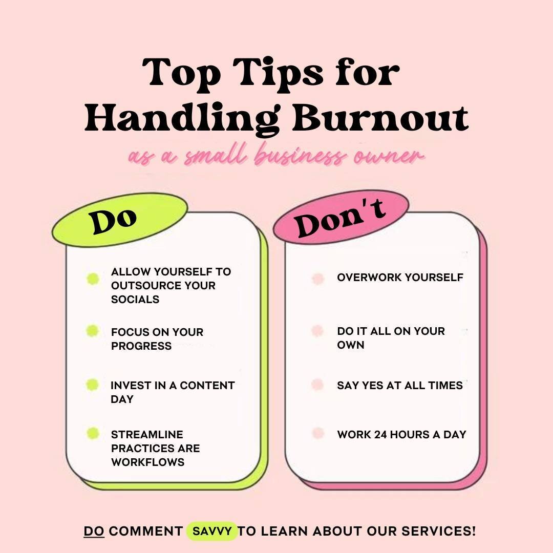 As business owners and...you know human beings..burnout is all around us.⁠
⁠
Remember, preventing and managing burnout is an ongoing process! Regularly assess your workload, stress levels, and overall well-being to make adjustments. Your business mig