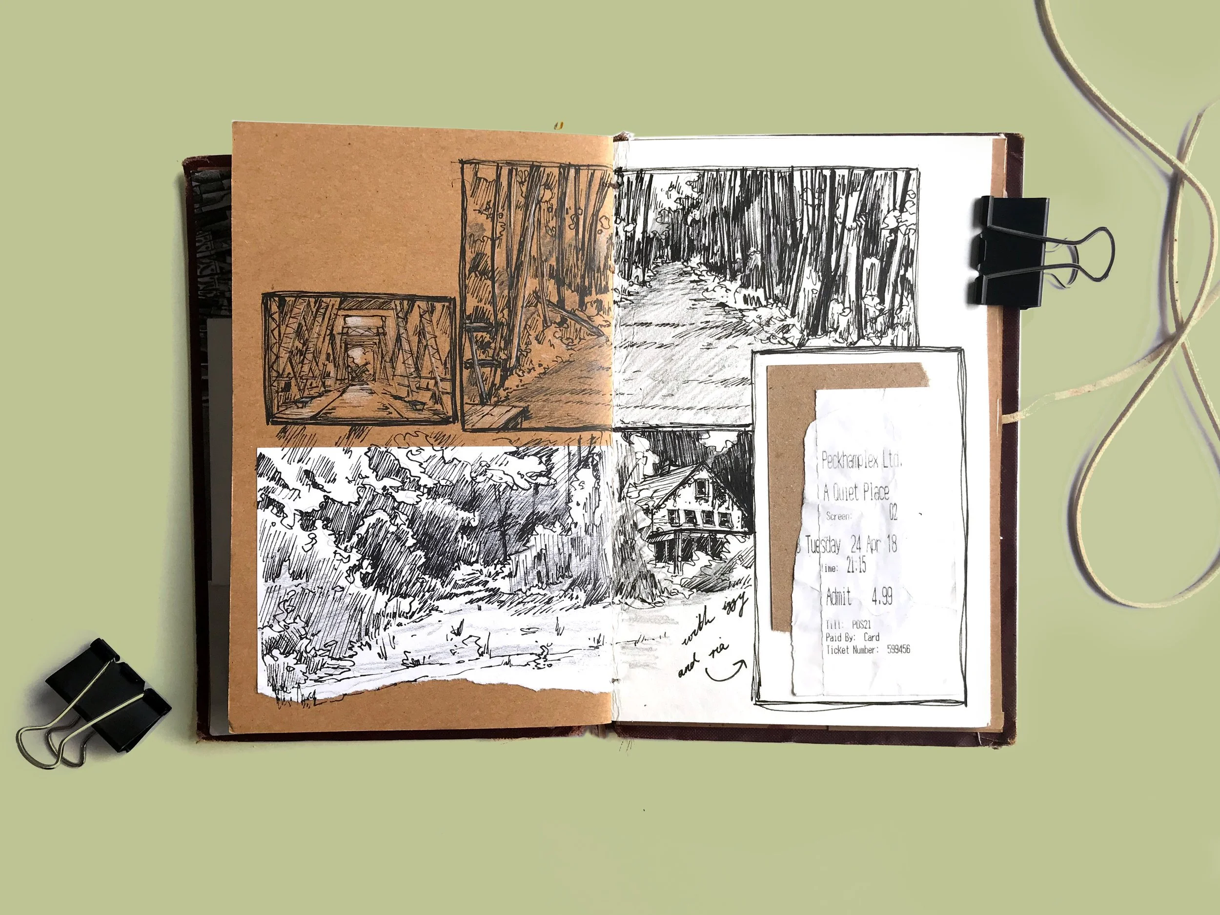 Sketchbook spread by Minnie Small