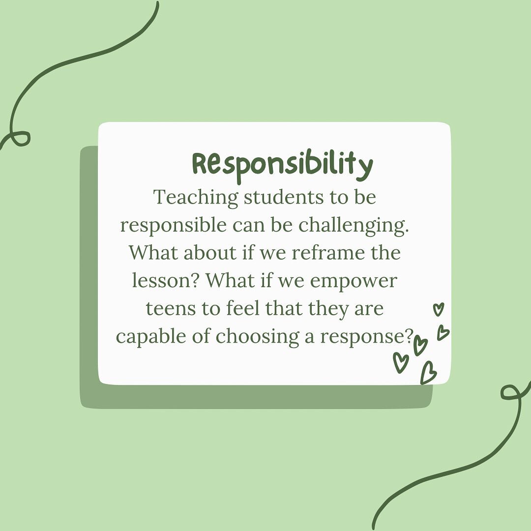 We believe in the power of teaching students to feel capable of choosing a response. This is a skill that requires practice. So let&rsquo;s say the child is required to walk their dog. It is not possible to choose not to walk the dog. They can howeve