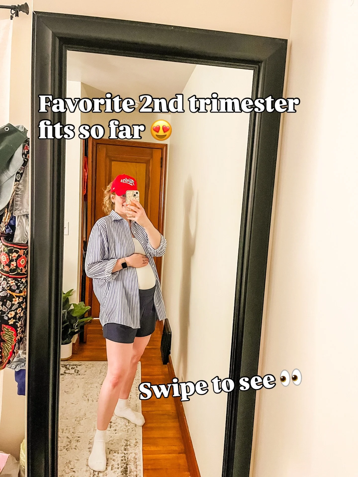 Button ups, baseball caps, and a BUMP! That&rsquo;s the theme of the 2nd trimester 😂

I&rsquo;m SOOOO looking forward to the &ldquo;ber&rdquo; months this year. Sweaters, layers, cooler weather, and an excuse to indulge in the comfort foods 🤰😍😂

