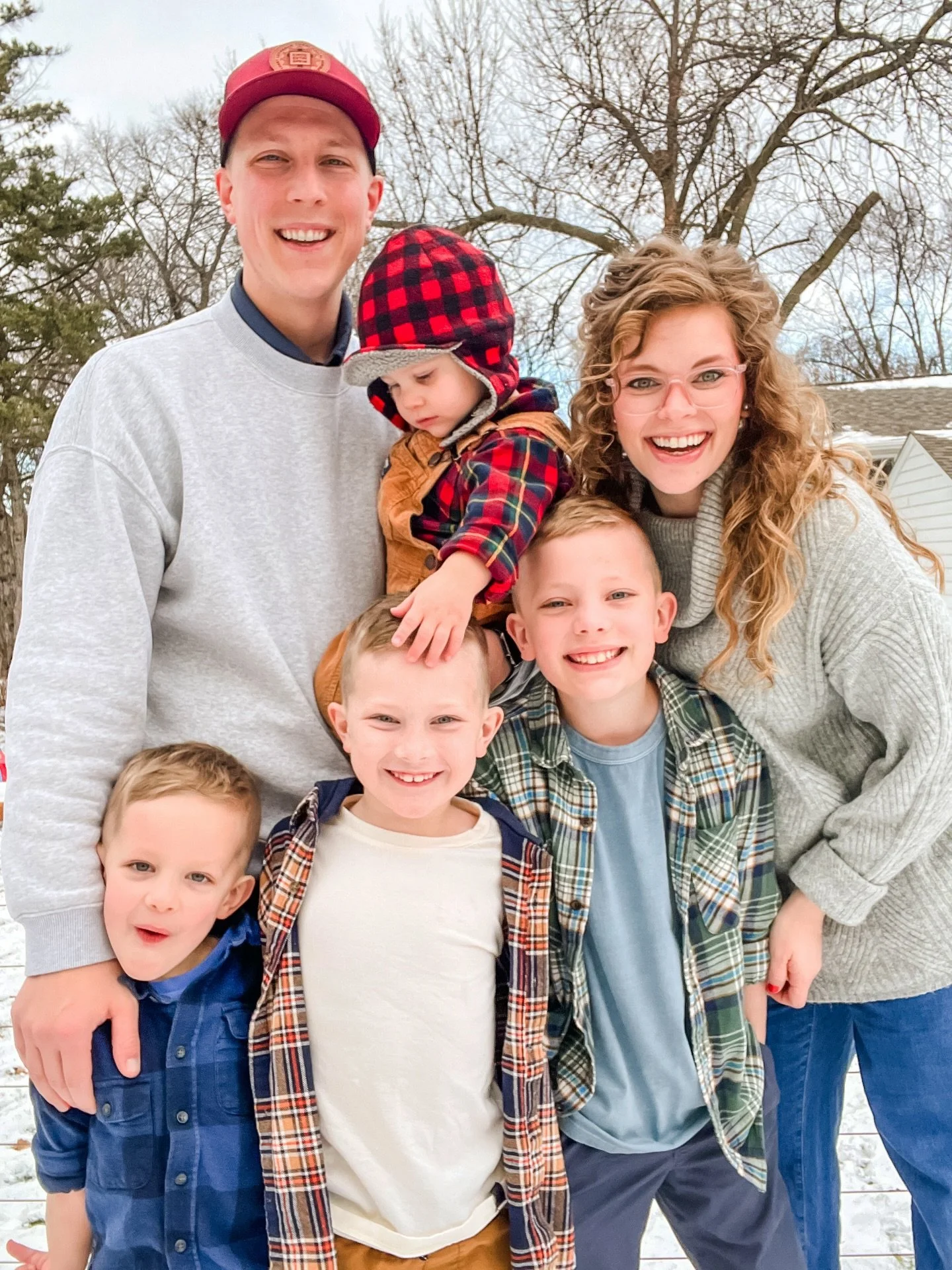 Happy thanksgiving 🦃🍁🍽 from our crew of boys! 

Maybe next year we&rsquo;ll have a girl to break up the boyness or a 5th boy that will really double down the boyhood in this house 🤣

Either way, we are excited!!! Hope everyone has a safe, happy, 