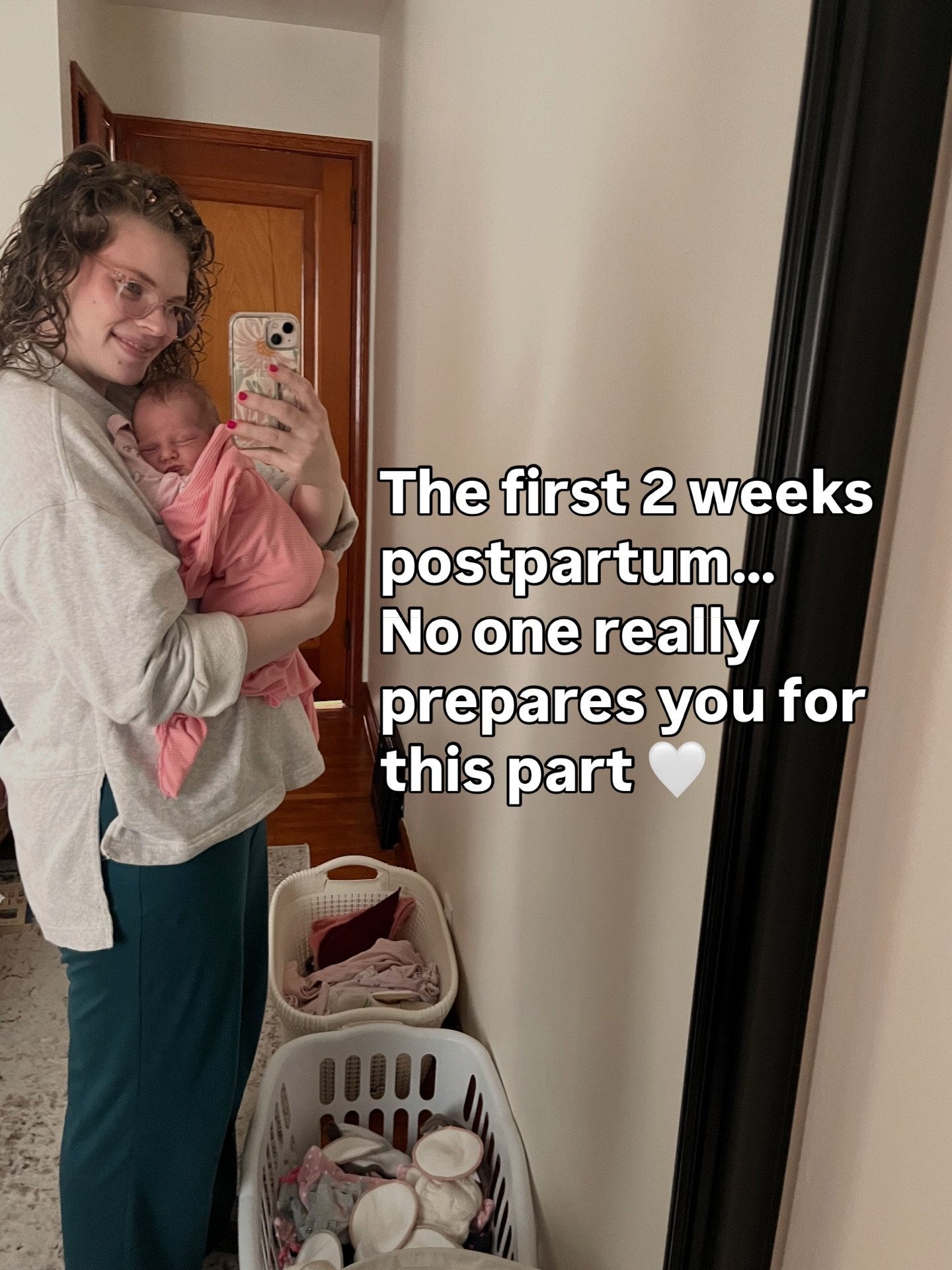 Writing this as I sit here at 2 weeks postpartum 🤍

I&rsquo;m not on the other side yet, I&rsquo;m in the thick of it too.

The first weeks postpartum are a lot. (Even as a mom who is on her 5th time around. 🙏🏻)
Physically. Emotionally. Mentally. 