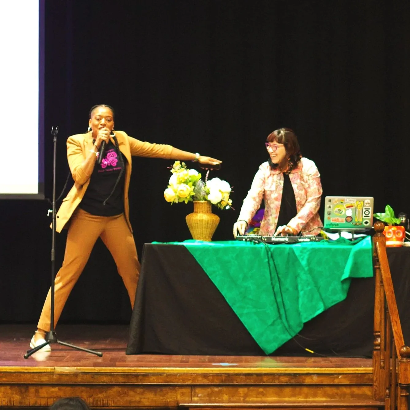 Image of a woman giving a motivational speech