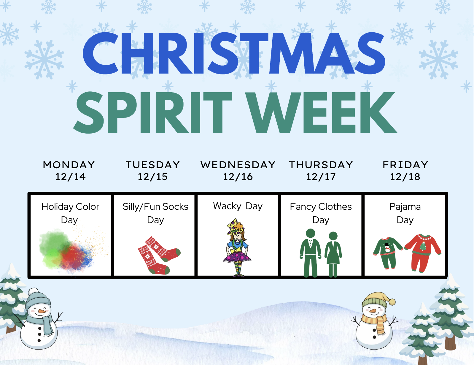 Christmas Spirit Week