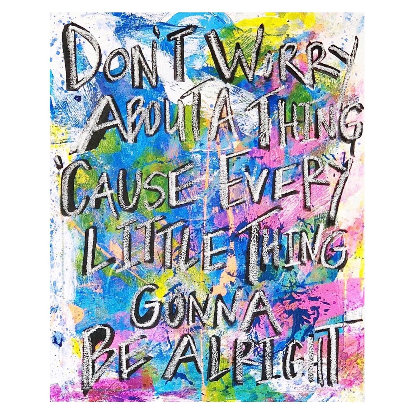 Every little thing is gonna be alright. ✨

Making progress on the website! This mixed media work is now available as a fine art print on my website. Shoot me a DM if you would like it framed.