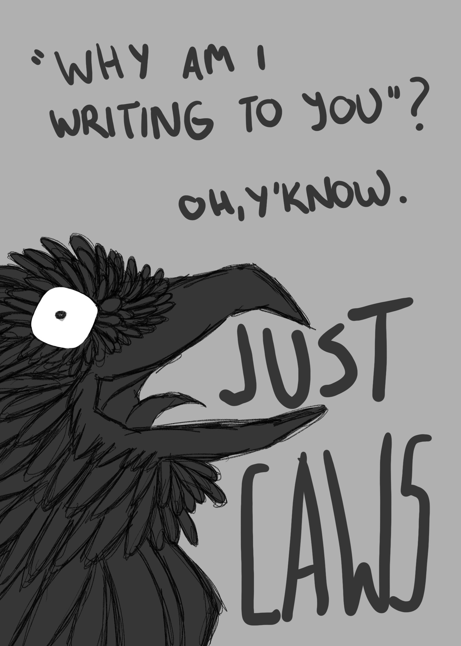 "Just Caws" Card