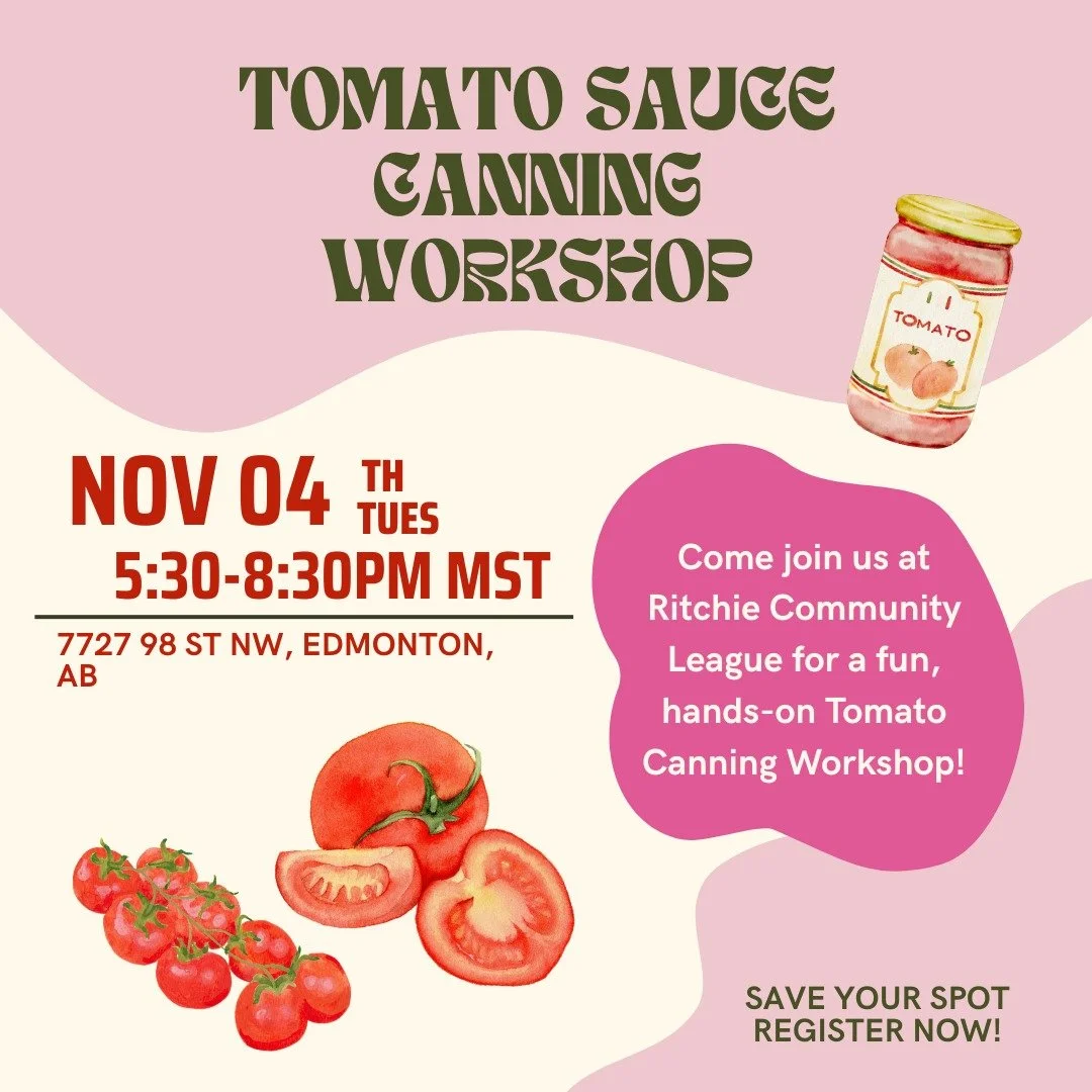 If you missed our last canning workshop, this one's for you!

NGM is hosting our second Tomato Sauce Canning Workshop on Tues Nov 04 to help you learn how to process your gorgeous garden harvest. NGM will provide all ingredients and supplies - all yo