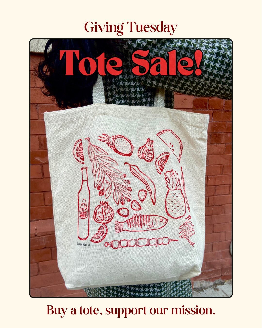 This Giving Tuesday, support NGM by purchasing a handmade tote lino-printed with care by the incredible @kniabiiii, a local Edmonton artist. 

More than just a sustainable way to carry your groceries, each tote supports NGM&rsquo;s goal of building a