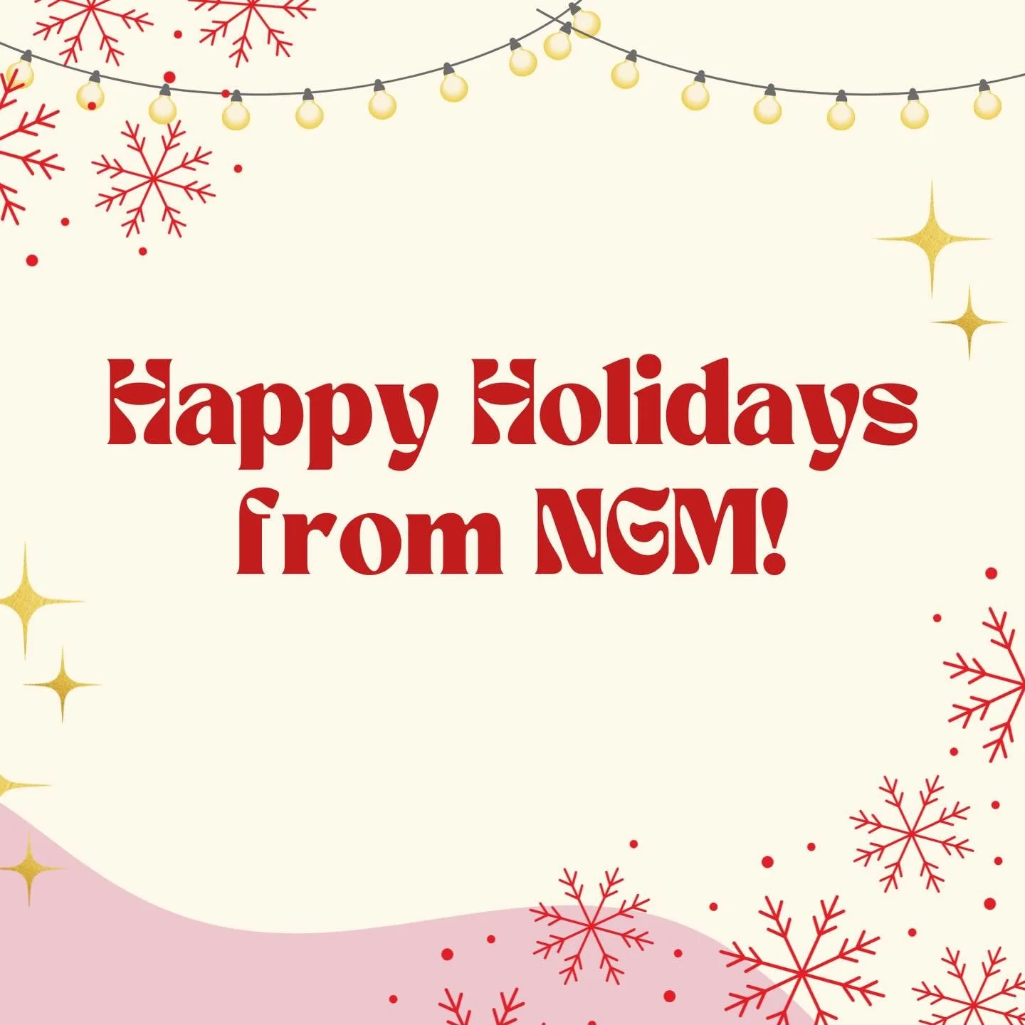 NGM wishes you all a Happy Holidays! 💖

Thank you to everyone who has supported us this year! NGM will be taking a break on our socials until the new year. Wishing you a warm, joyful, and food filled holiday season, from our NGM family to yours! ✨