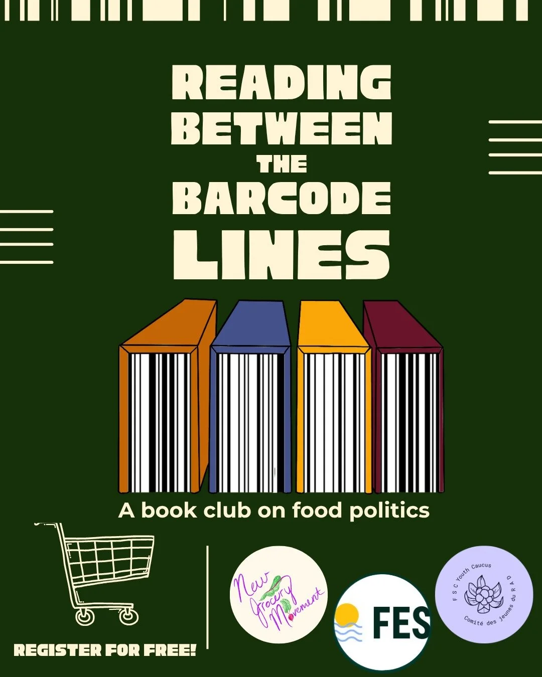 We are overjoyed to share the launch of our newest program...Reading Between the Barcode Lines: a Food Politics Book Club! 

Last time you checked out your groceries, you might have wondered if the barcode scanner was broken. Should food really be so