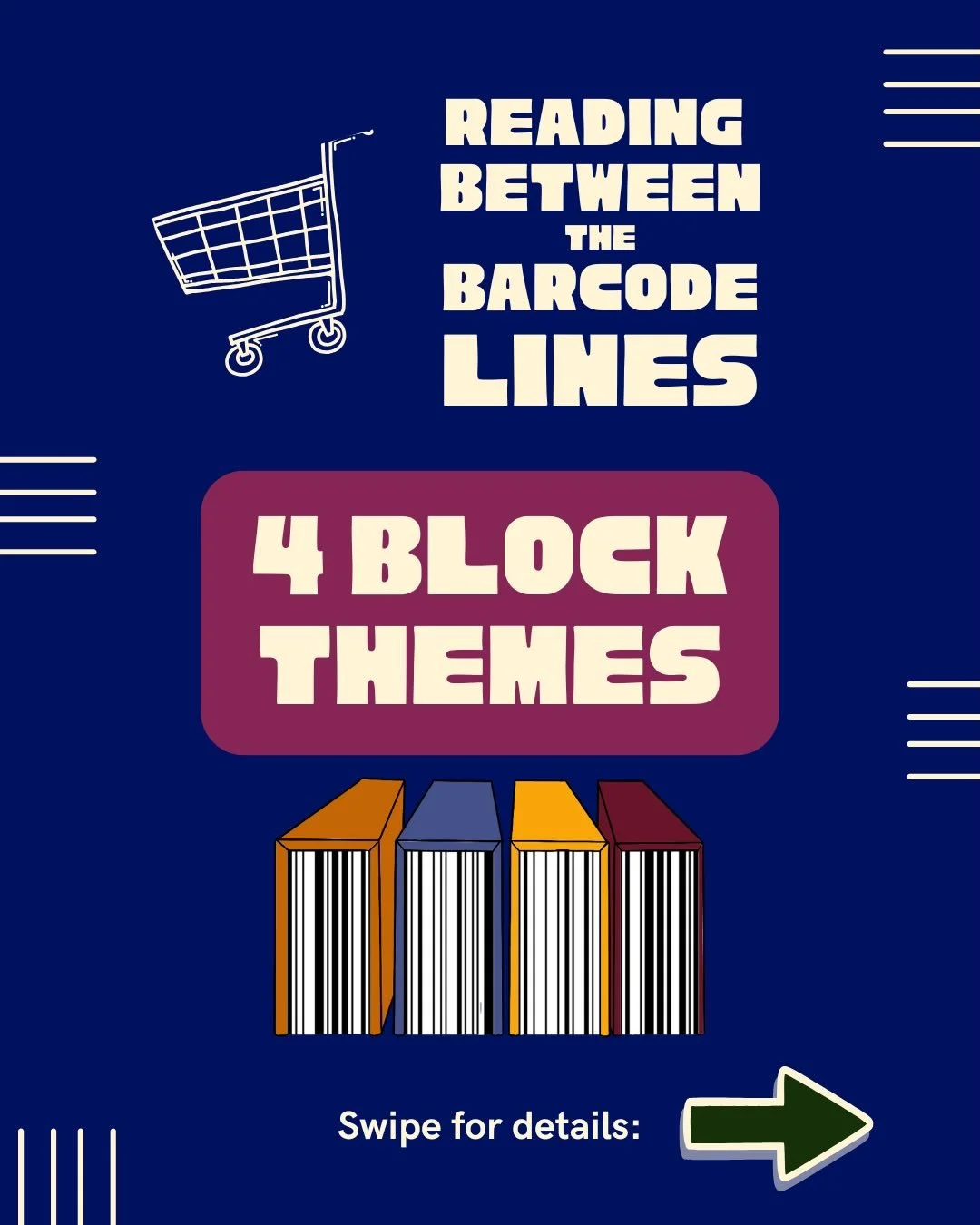 Reading Between the Barcode Lines launched last week, and we want to share what the book club will cover 📚

Over the course of the year, we&rsquo;ll read our way through a grocery store checkout, uncovering hidden sites along the way through four ma