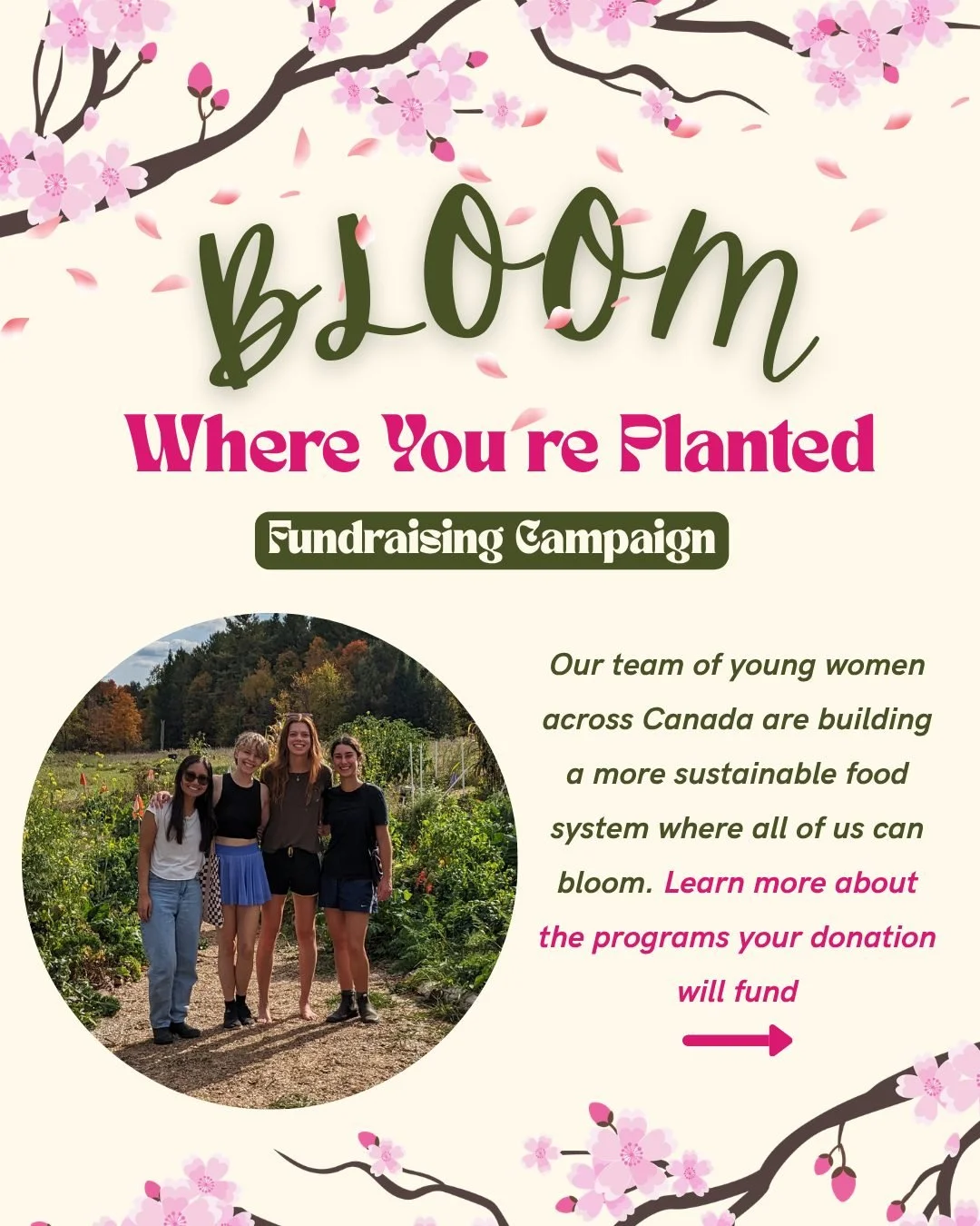 Bloom Where You're Planted is growing quickly! We have already raised $550 thanks to your generous support. If you haven't donated yet, there's still time. Help us reach our $5000 goal before June 1!

Swipe to learn exactly how your donation supports