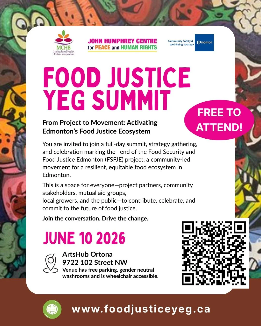 What does it take to transform food systems and build something rooted in dignity and community?

Join NGM alongside @jhcentre and @mchbgroceryrunyeg for the Food Justice YEG Summit, where city leaders, community members, and change makers come toget