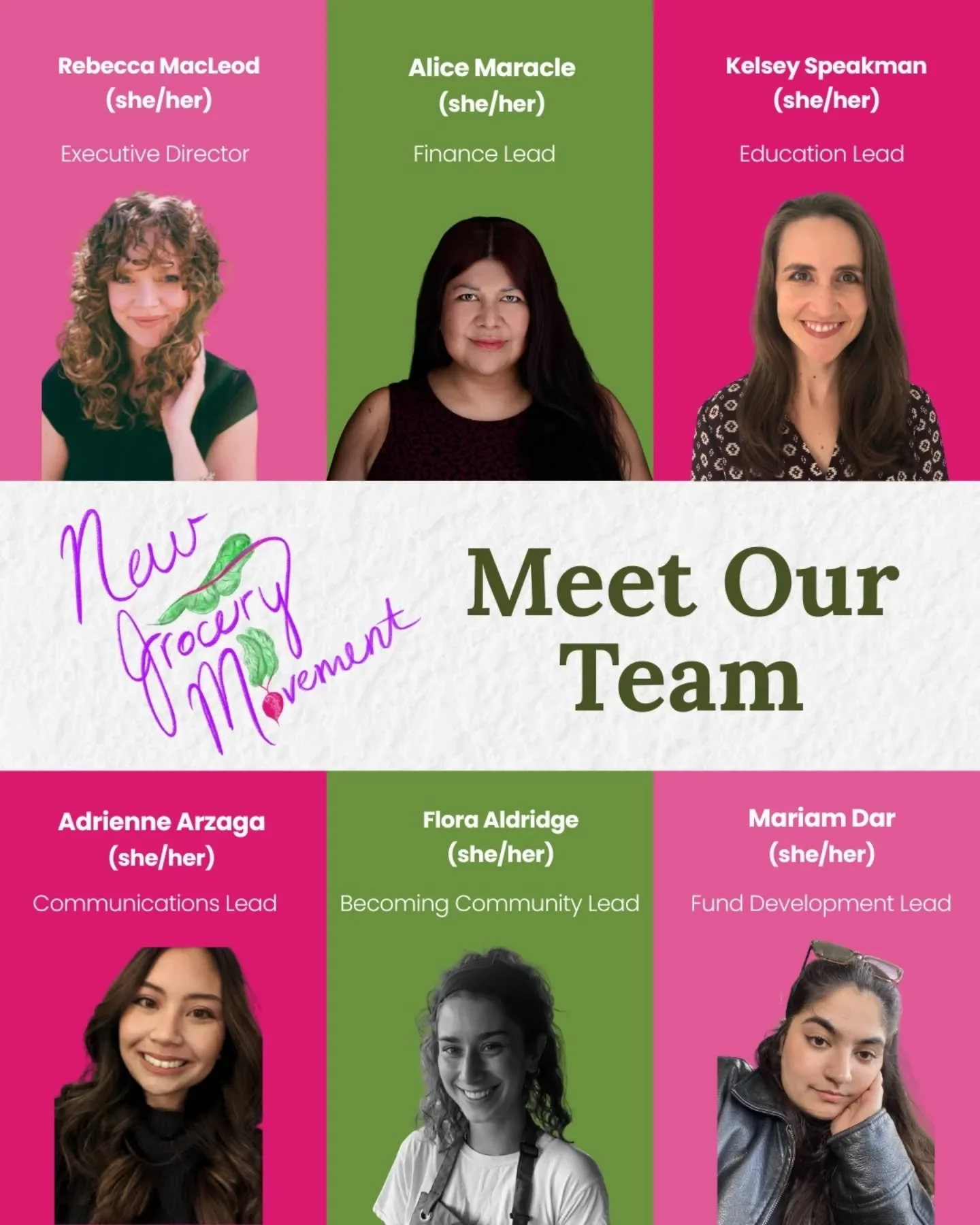 🌞Spotlighting the faces of NGM🌞

New Grocery Movement would not be possible without the support of our team of volunteers. 

Spread out across the country, these women make the movement possible 🥰

Curious to join? Visit our website to get involve