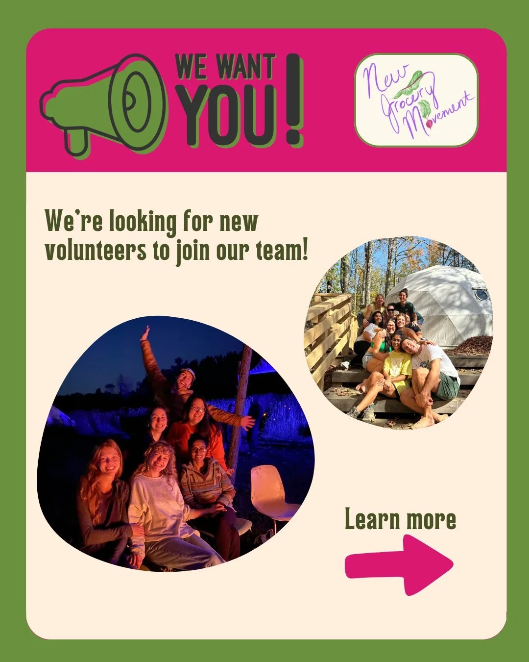 NGM wants you!! 🫵 

We're looking for volunteers to join our fund development, finance, communications, and program teams. 

Previous experience is an asset, but all experience levels are welcome! 

Join our passionate, fun-loving team by applying t