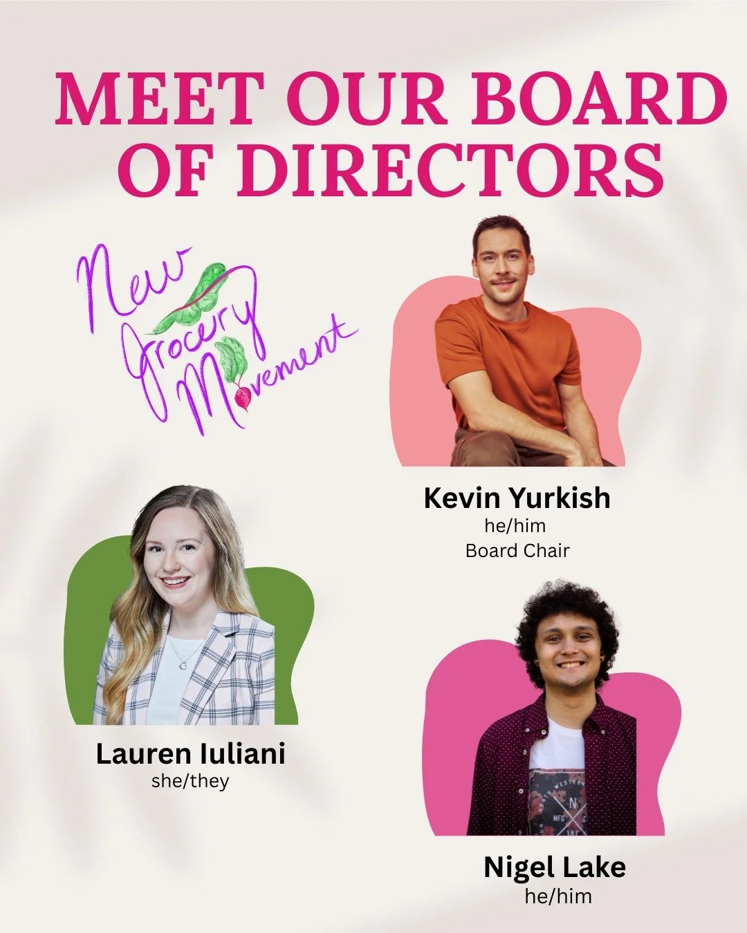 ✨Spotlighting the faces behind our Board of Directors!✨

They keep NGM moving and grooving - ensuring we are aligned to our mission and providing strategic planning and guidance to our operations.

What would we do without them 😍