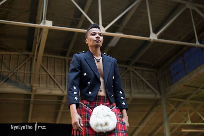 Model Jay Khady by nyelyntho at Qwear’s Dismantle Me Fashion show, Oakland, 2015