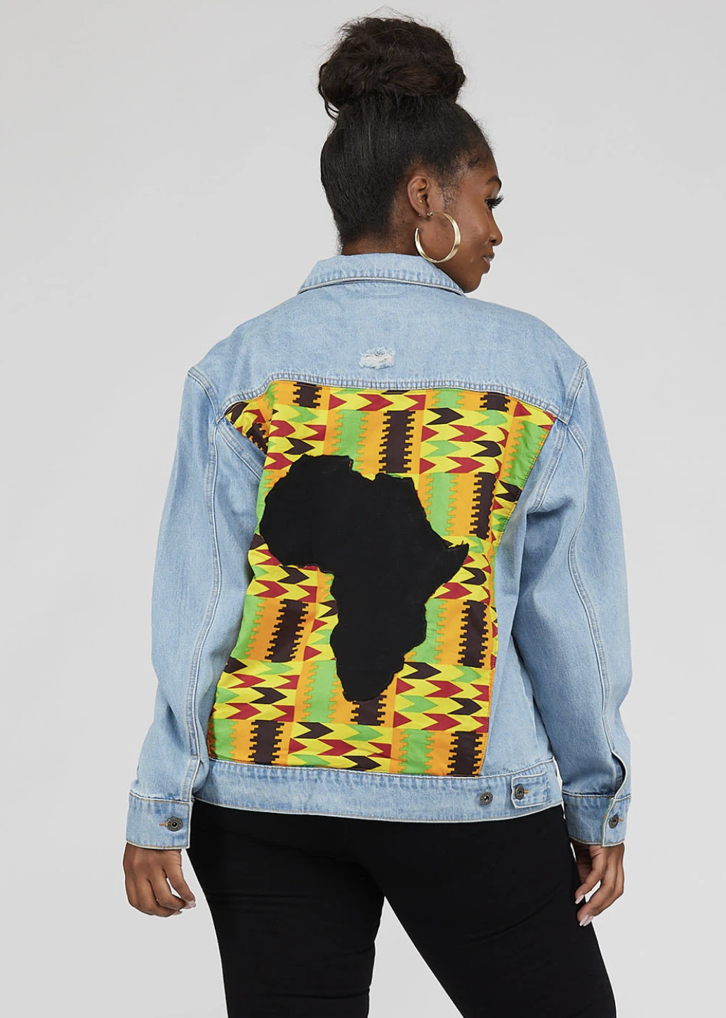 African Print Unisex Denim Jacket 