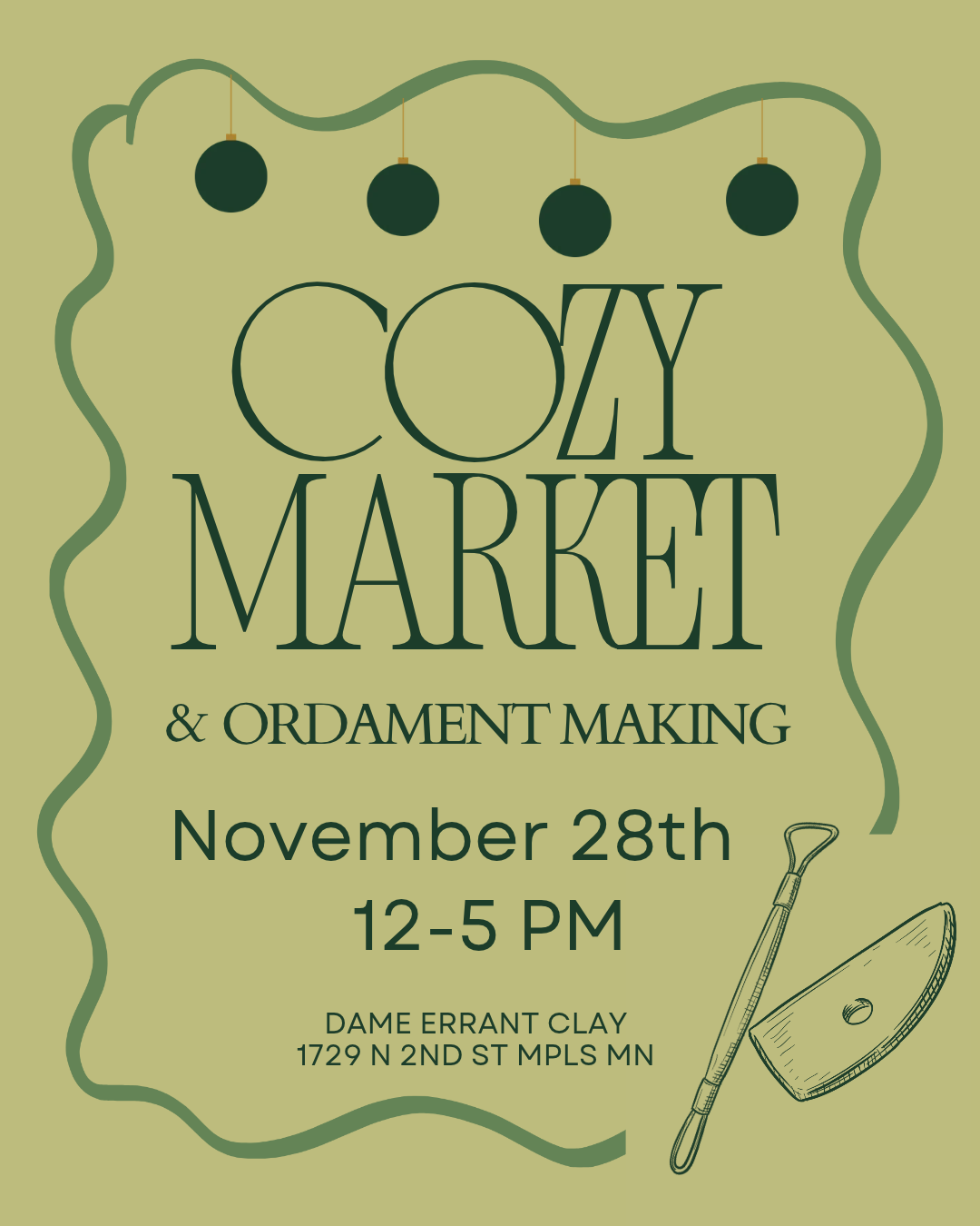 Cozy Market and Ornament Making