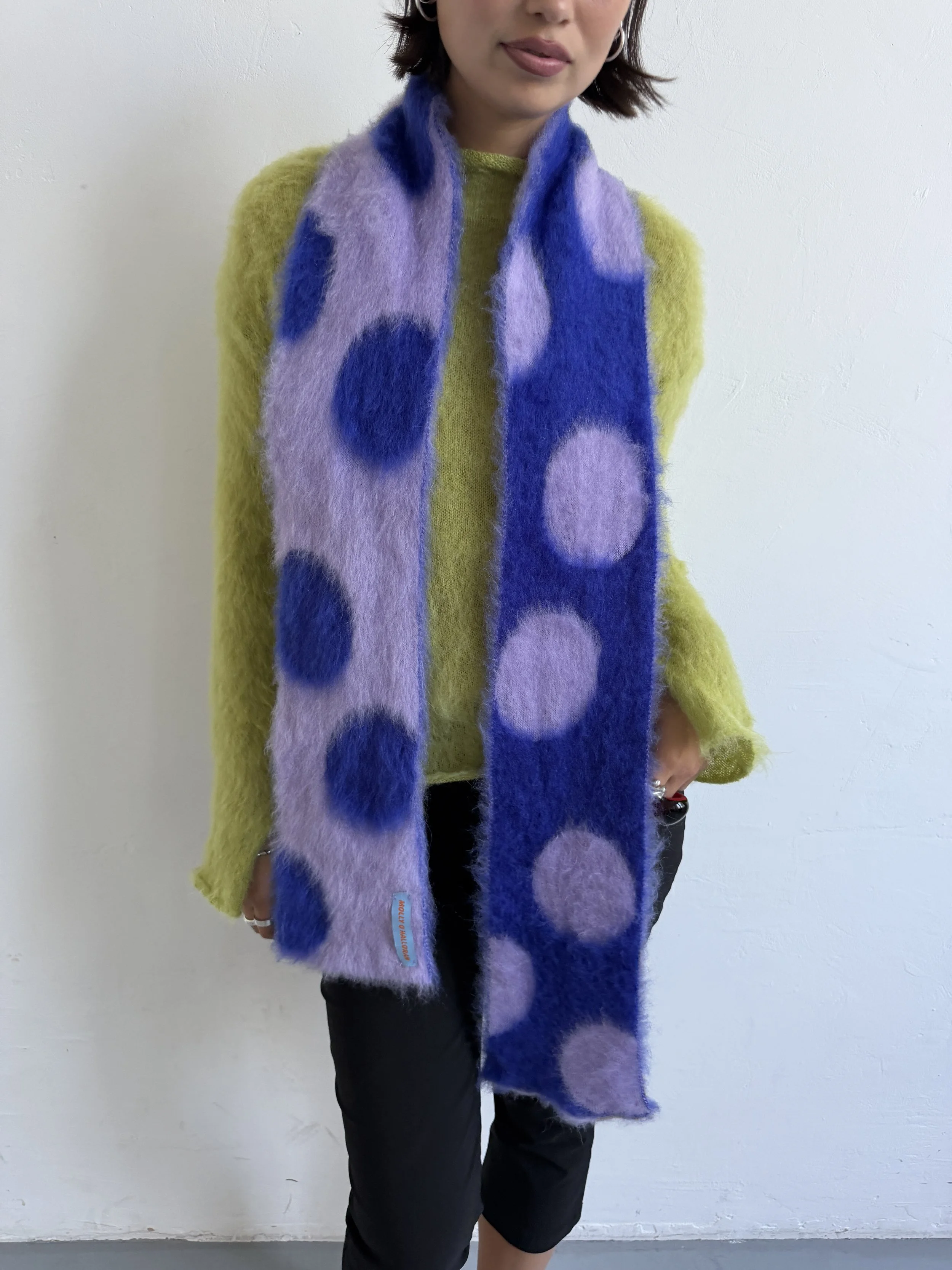 Polka Dot Scarf - Lilac/Bright purple  - IN STOCK