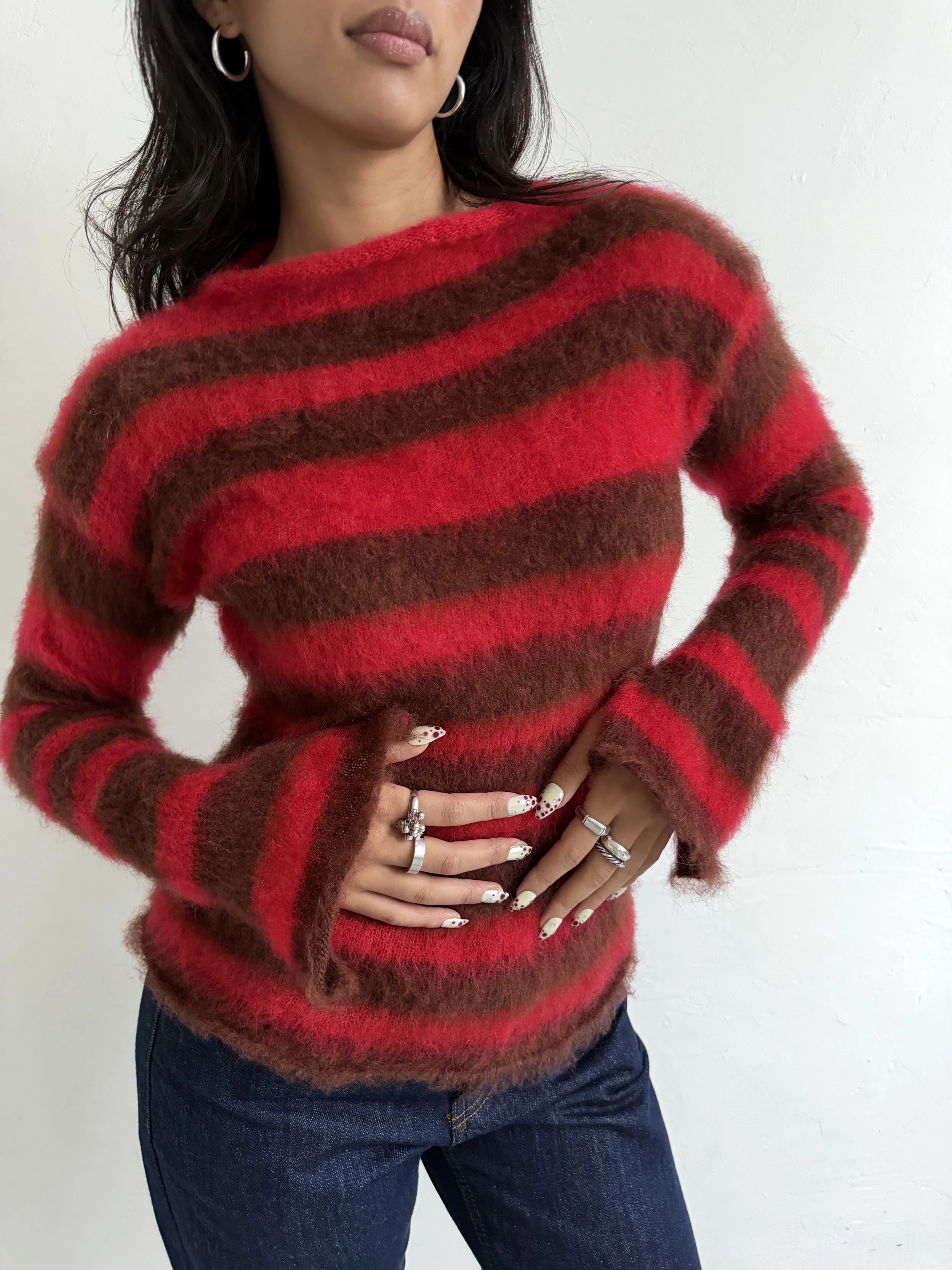 Red/chocolate long sleeve - IN STOCK
