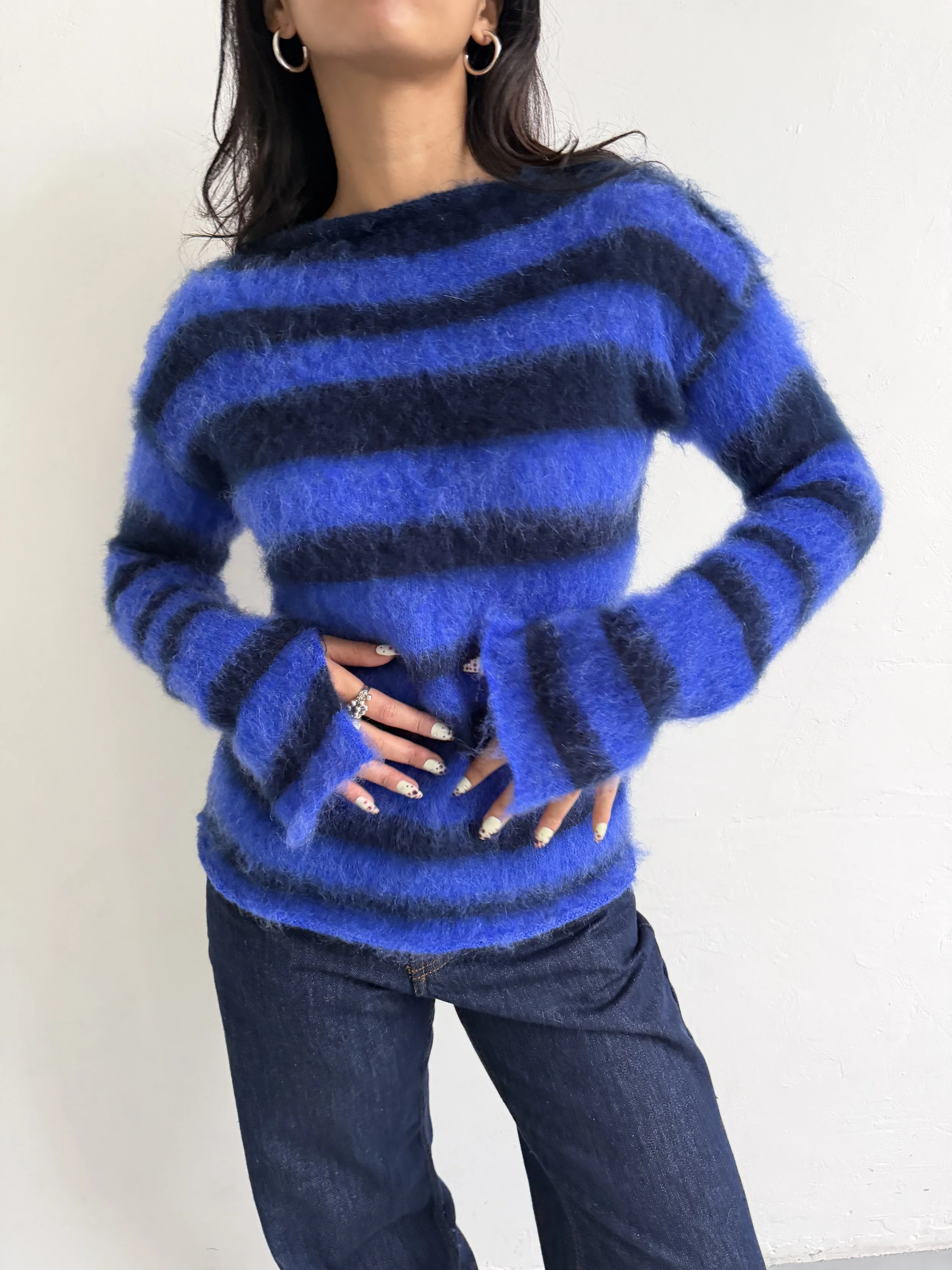 Bright blue/navy long sleeve - IN STOCK