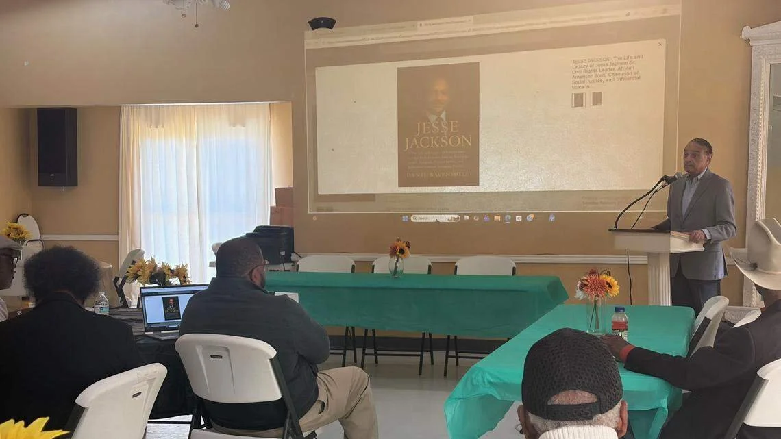 Jackson, a civil rights activist, politician, and founder of the Rainbow PUSH Coalition, died Tuesday at 84. His death changed the focus of a Thursday meeting at Tatum’s church, New Mount Rose Baptist Church, in the Morningside neighborhood, where a 