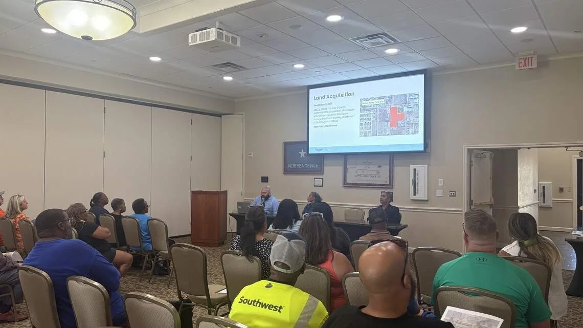 Mosier Valley residents voiced their concerns during a community meeting on a long-awaited park that was paused in April because of concerns about boundaries, but construction has since resumed.


