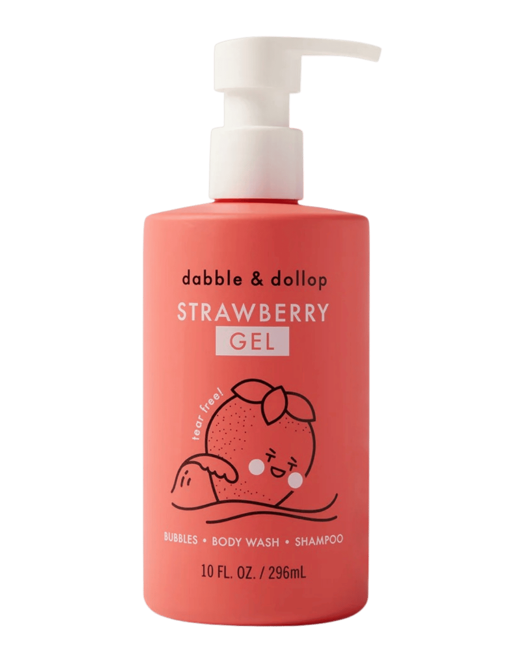 Dabble and Dollop Strawberry Bubble Bath, Body Wash &amp; Shampoo