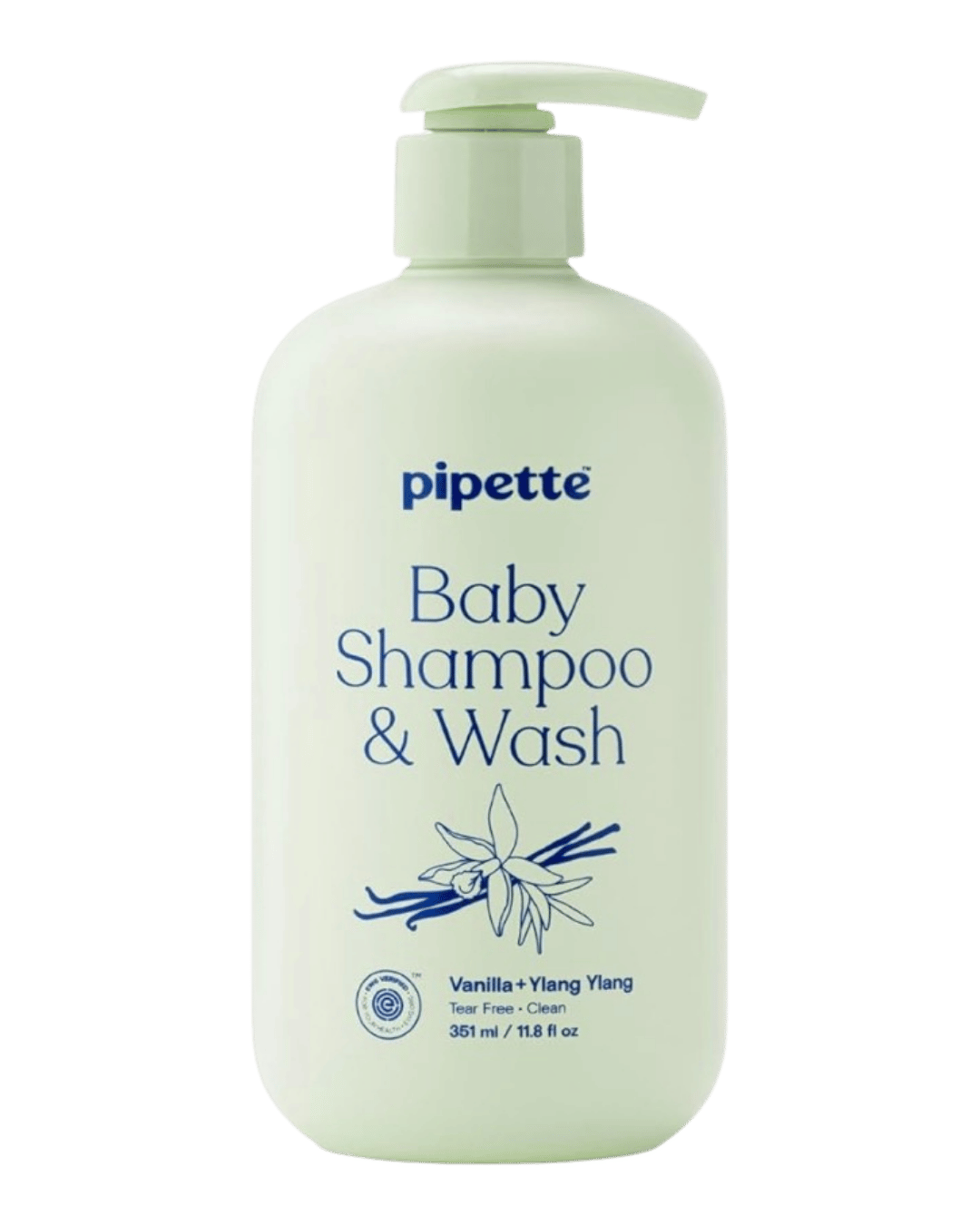 Pipette Vanilla Ylang Ylang EWG Verified baby shampoo wash