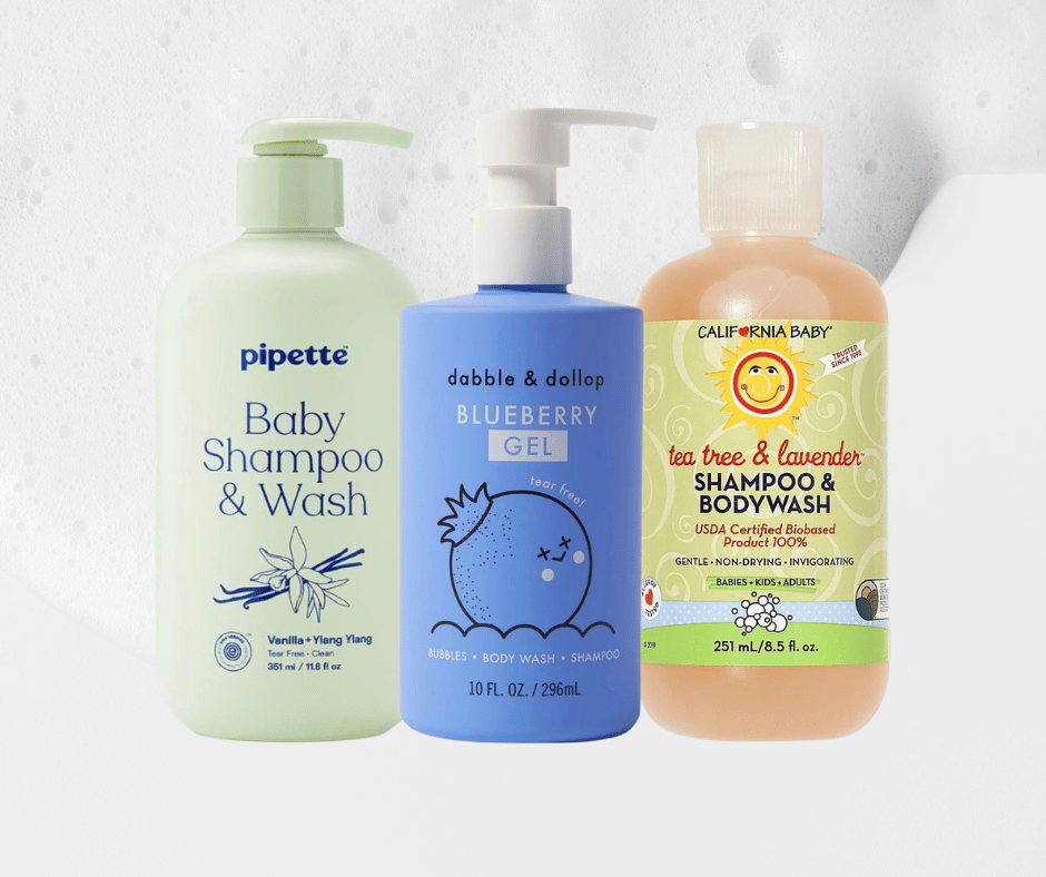 Clean Baby Bath Brands Pipette, Dabble and Dollop, and California Baby