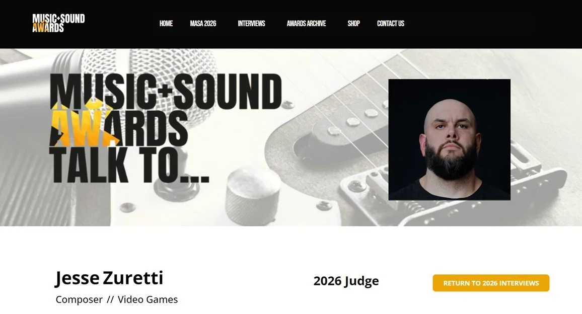 Music &amp; Sound Awards: Talk to Jesse Zuretti (Juror for 2026)
