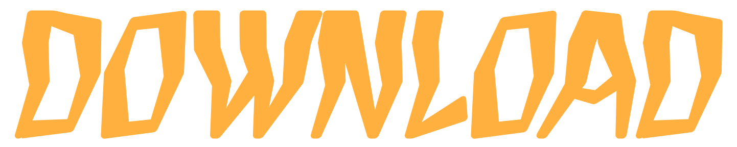 Jesse Zuretti Orange text with a black background that says "DOWNLOAD" in a stylized font.