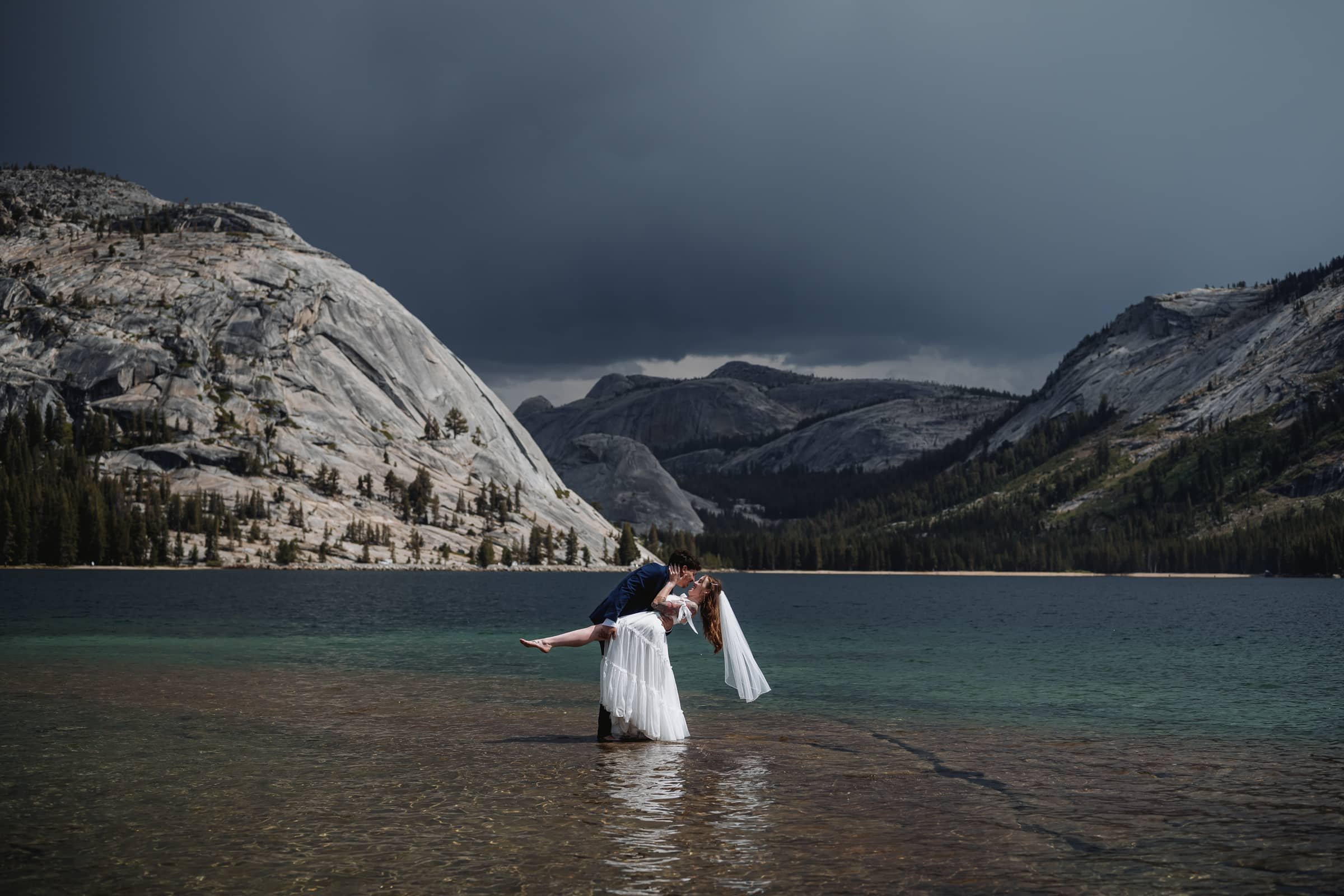 Thunderstorm Wedding at Tenaya Lake